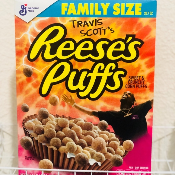 Travis Scott Limited Edition Reese's Puffs Cereal - Picture 1 of 3